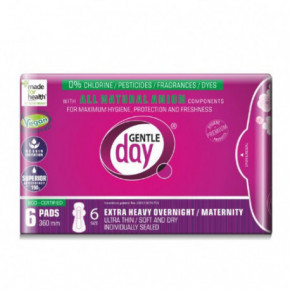 Gentle Day Extra Heavy Overnight/Maternity Pads Sidemed raskete menstruatsioonide ajal/pärast sünnitust 6 tk
