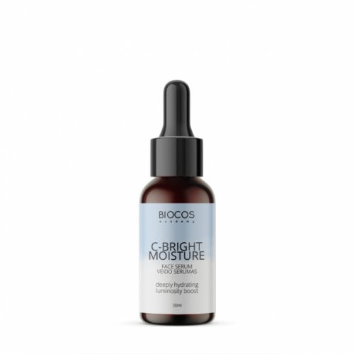 BIOCOS C-Bright Moisture Vitamino C serumas veidui su dumbliais ir hialurono rūgštimi 30ml