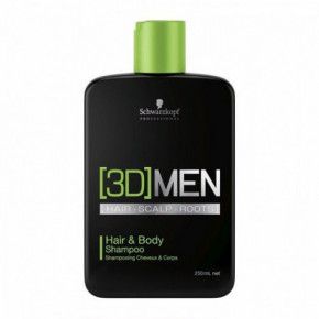 Schwarzkopf 3D Men Hair&Body Matu un ķermeņa šampūns 250ml