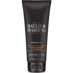 Baylis & Harding Black Pepper & Ginseng Hair & Body Wash Juuste ja keha pesu 250ml