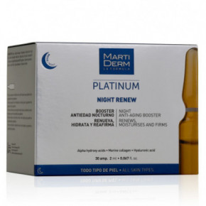 MartiDerm Night Renew Ampoules Öine nahahoolduse seerum hüaluroonhappega 30amp.