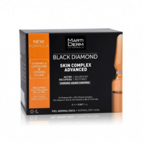 MartiDerm Black Diamond Skin Complex Advanced Veido ampulės su vitaminų ir antioksidantų kompleksu 10amp.