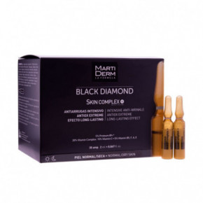 MartiDerm Black Diamond Skin Complex Advanced Veido ampulės su vitaminų ir antioksidantų kompleksu 30amp.