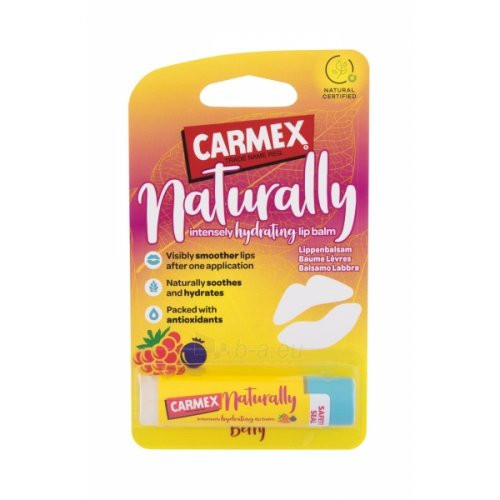 Carmex Naturally Intensely Hydrating Lip Balm Drėkinantis lūpų balzamas Pear