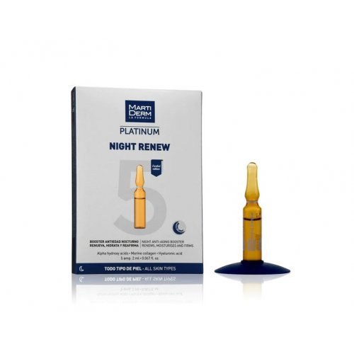 MartiDerm Night Renew Ampoules Naktinės regeneruojančios ampulės veido odai 10amp.