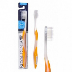 Royal Denta Silver Medium Toothbrush Dantų šepetėlis vidutinio minkštumo Orange-Yellow