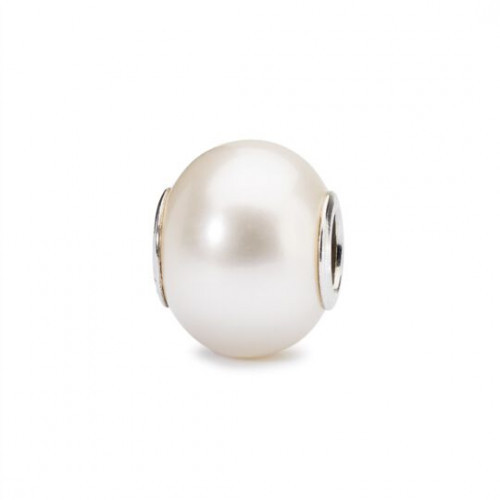 Trollbeads Baltasis Perlas 1vnt.