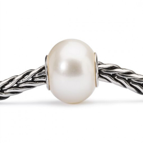 Trollbeads Baltasis Perlas 1vnt.