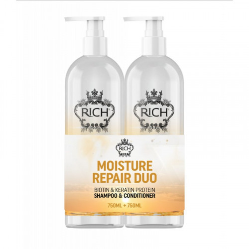 Rich Moisture Repair DUO Drėkinamasis rinkinys plaukams 750ml+750ml