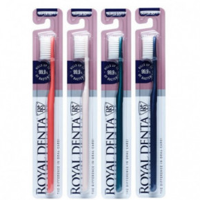 Royal Denta Silver Super Soft Toothbrush Dantų šepetėlis labai minkštas Red