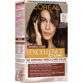 L'Oréal Paris Excellence Creme Universal Nudes Ilgnoturīga matu krāsa 4U Universal Brown