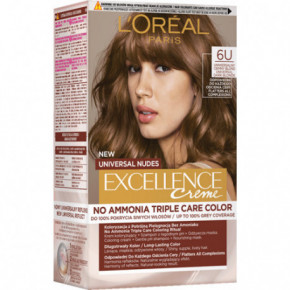 L'Oréal Paris Excellence Creme Universal Nudes Ilgalaikiai plaukų dažai 6U Universal Dark Blonde