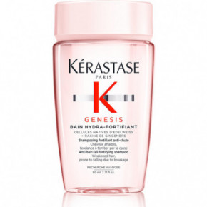 Kérastase Genesis Bain Hydra-Fortifiant Shampoo Stiprinantis šampūnas nuo plaukų lūžinėjimo, ploniems ar riebiems plaukams 80ml