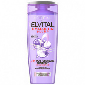 L'Oréal Paris Elvital Hyaluron Plump 72H Moisture Filling Shampoo Šampoon veestunud juustele 400ml