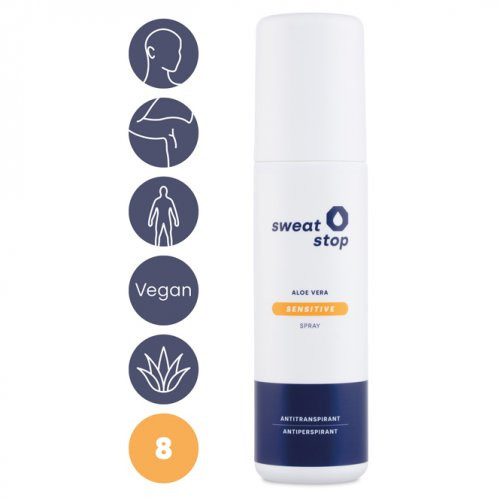 Sweatstop Aloe Vera Senstive Spray Purškiamas antiperspirantas nuo lengvo prakaitavimo 100ml