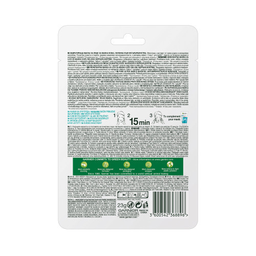 Garnier Pure Active Anti-Imperfection Sheet Mask Lakštinė kaukė odai su netobulumais 23g