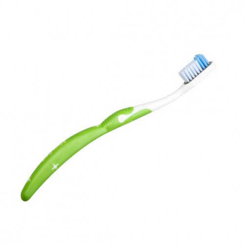 Norwex Toothbrush Medium Dantų šepetėlis su sidabrine galvute, vidutinio kietumo Blue