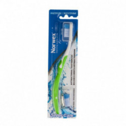 Norwex Toothbrush Medium Dantų šepetėlis su sidabrine galvute, vidutinio kietumo Blue