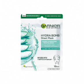 Garnier Hydra Bomb Aloe Sheet Mask Mitrinoša sejas maska ar hialuronskābi un alveju 28g