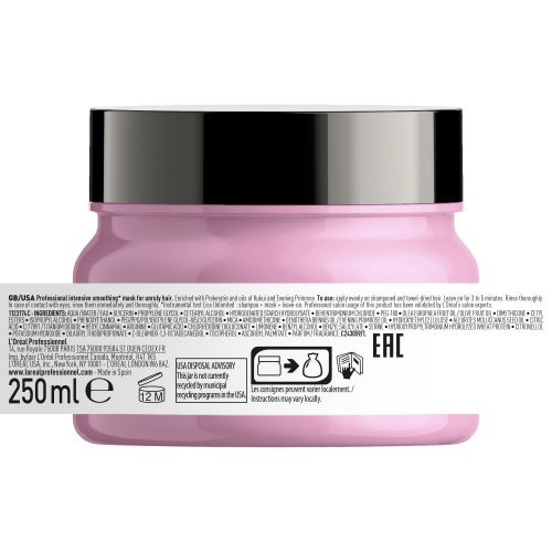 L'Oréal Professionnel Liss Unlimited Professional Mask Nepaklusnių plaukų kaukė 250ml