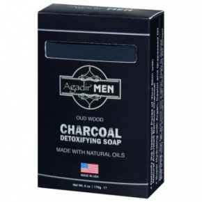 Agadir Oud Wood Charcoal Detoxifying Soap Puhastav seep meestele 85g