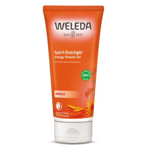 Weleda Arnica Energising Shower Gel Sportuojantiesiems skirta dušo želė su arnikomis 200ml