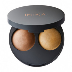 Inika Organic Baked Contour Duo Kompaktais kontūrēšanas līdzeklis Almond