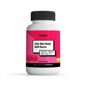 Nuum Cosmetics Hair Skin Nails Soft Gums Maisto papildas odai, plaukams ir nagams 1 Mėnesiui