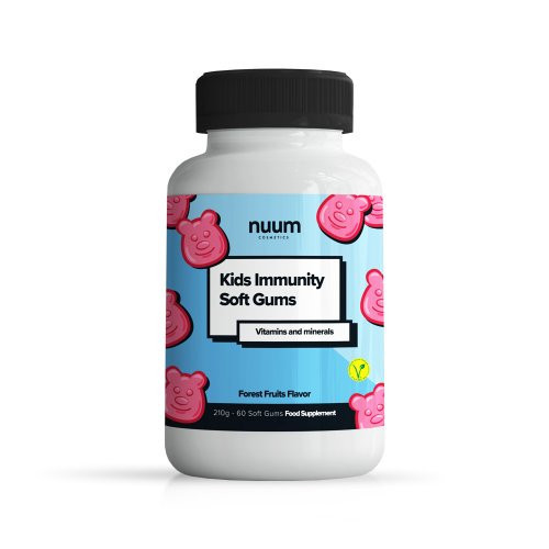 Nuum Cosmetics Kids Immunity Soft Gums Kramtomųjų guminukų, multivitaminų ir mineralų kompleksas vaikams 1 Mėnesiui