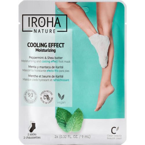 IROHA Relaxing Peppermint Foot Socks Atpalaiduojanti kaukė pėdoms su pipirmėtėm 1 vnt.