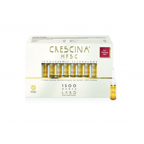 Crescina Transdermic Technology 1300 Woman Plaukų ataugimą skatinančios ampulės moterims 20amp.