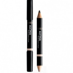 Alcina Perfect Eyebrown Styler Divpusējs uzacu modelēšanas zīmulis Dark 020