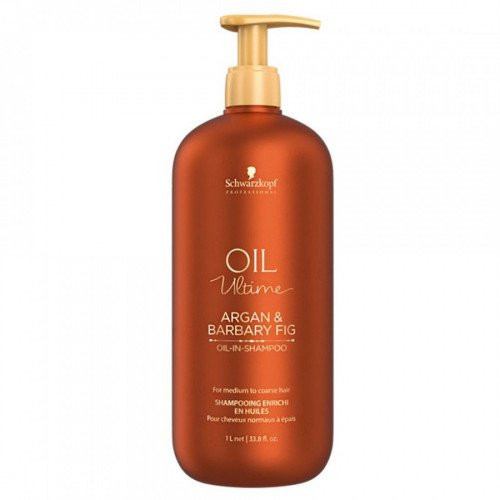 Schwarzkopf Professional Oil Ultime Argan & Barbary Fig Shampoo Šampūnas pažeistiems plaukams - pažeista pakuotė 1000ml