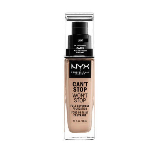 NYX Professional Makeup Can't Stop Won't Stop Full Coverage Foundation Makiažo pagrindas 30ml