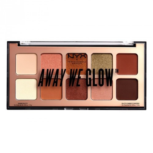 NYX Professional Makeup Away We Glow Shadow Palette Akių šešėlių paletė Hooked on glow