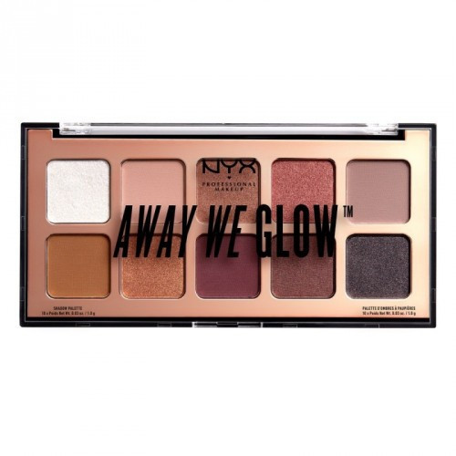 NYX Professional Makeup Away We Glow Shadow Palette Akių šešėlių paletė Hooked on glow