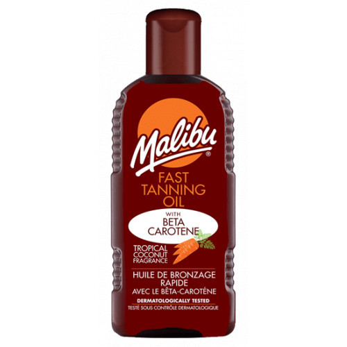 Malibu Fast Tanning Oil with Beta Carotene Įdegį skatinantis aliejus 200ml