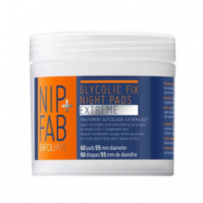 NIP + FAB Glycolic Fix Night Pads Extreme Sejas tīrīšanas spilventiņi 60pcs.