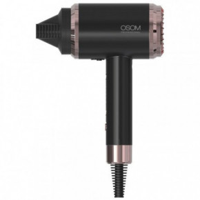 OSOM Professional Hair Dryer Negatiivsete ioonide tehnoloogiaga föön Black