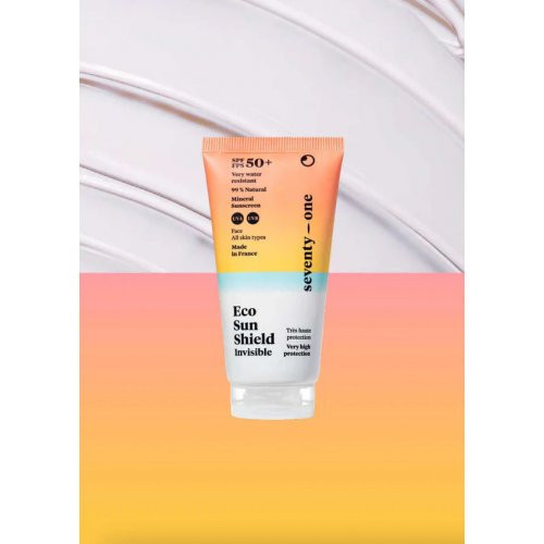 SeventyOne Percent Eco Sun Shield Invisible SPF 50+ Mineralinė apsauga nuo saulės veidui 50ml