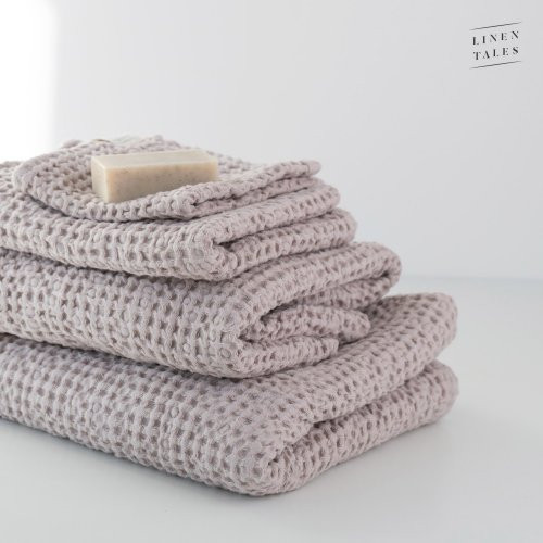 Linen Tales Powder Linen & Cotton Honeycomb Waffle Towel Vonios rankšluostis 30x30cm