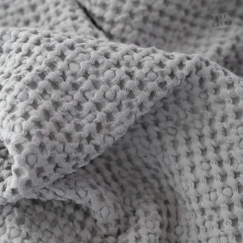 Linen Tales Light Grey Linen & Cotton Honeycomb Waffle Towel Vonios rankšluostis 30x30cm