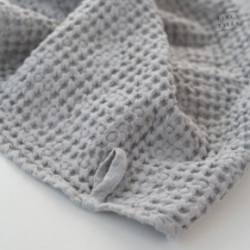 Linen Tales Light Grey Linen & Cotton Honeycomb Waffle Towel Vonios rankšluostis 30x30cm