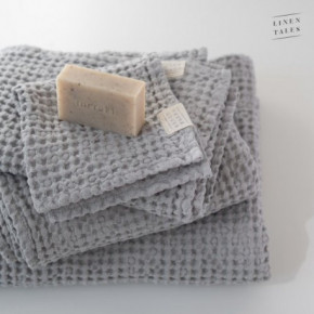 Linen Tales Light Grey Linen & Cotton Honeycomb Waffle Towel Vannirätik 50x70cm