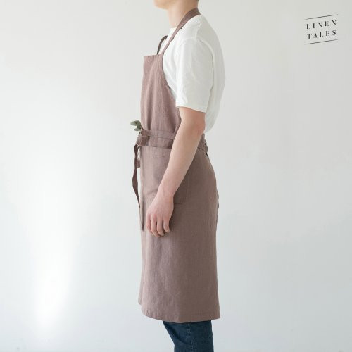 Linen Tales Linen Chef Apron Lininė prijuostė Blue Fog