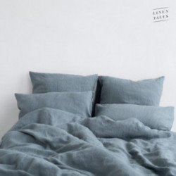 Linen Tales Blue Fog Linen Duvet Cover Set Lininis patalynės užvalkalų komplektas 200x200 50x70*2