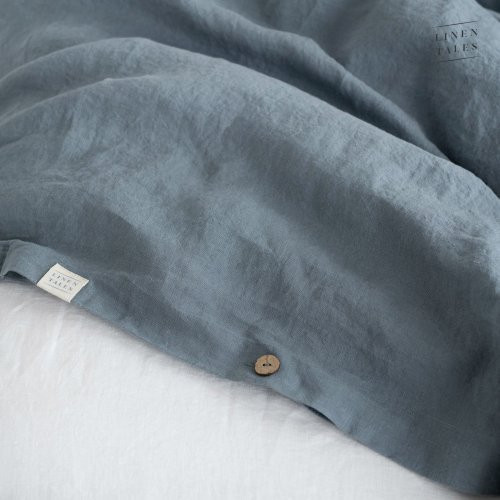 Linen Tales Blue Fog Linen Duvet Cover Set Lininis patalynės užvalkalų komplektas 200x200 50x70*2