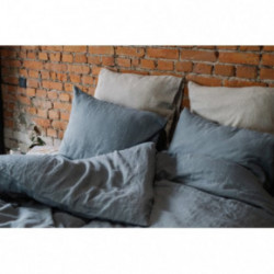 Linen Tales Blue Fog Linen Duvet Cover Set Lininis patalynės užvalkalų komplektas 200x200 50x70*2