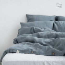Linen Tales Blue Fog Linen Duvet Cover Set Lininis patalynės užvalkalų komplektas 200x200 50x70*2