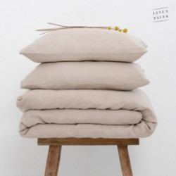 Linen Tales Warm Sand Hemp Duvet Cover Set Kanapių pluošto patalynės komplektas 200x200 50x70*2